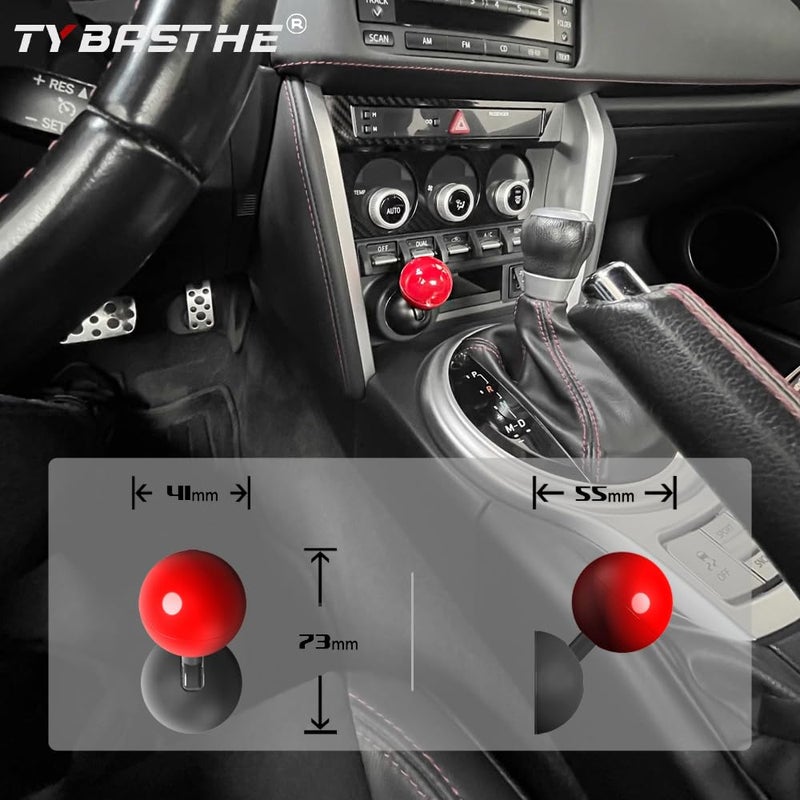Tybasthe Push Start Joystick, Metal Car Joystick Starter Engine Stop Button Cover, Cool Car Accessories Interior Decorations Red - Image 5